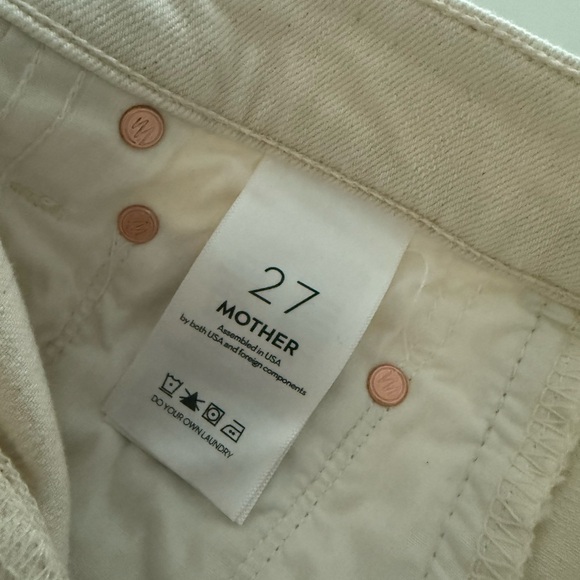 MOTHER Black and Cream Flare Jeans - Picture 8 of 8